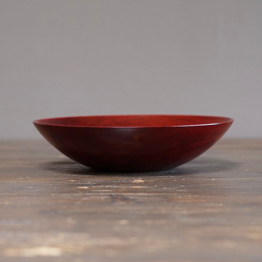 Red Japanese Zelkova Lacquer Serving Bowl #F41-10B
