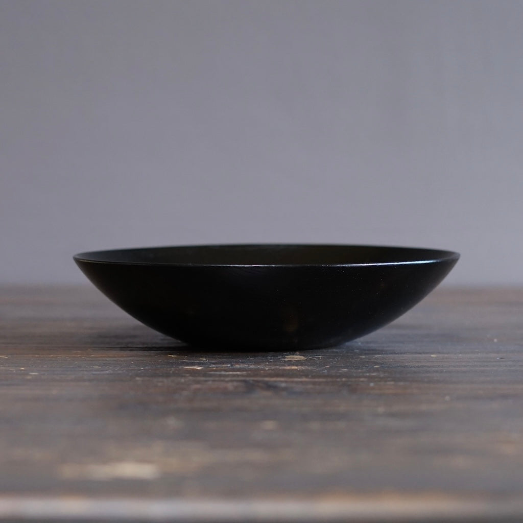 Black Japanese Zelkova Serving Bowl #F41-9