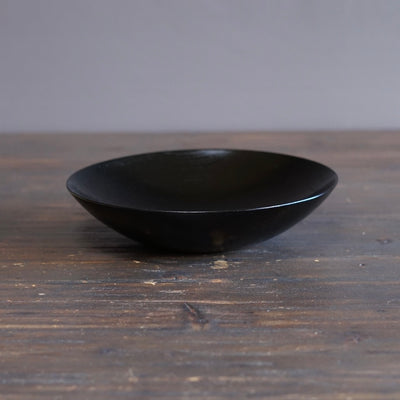 Black Japanese Zelkova Serving Bowl #F41-9