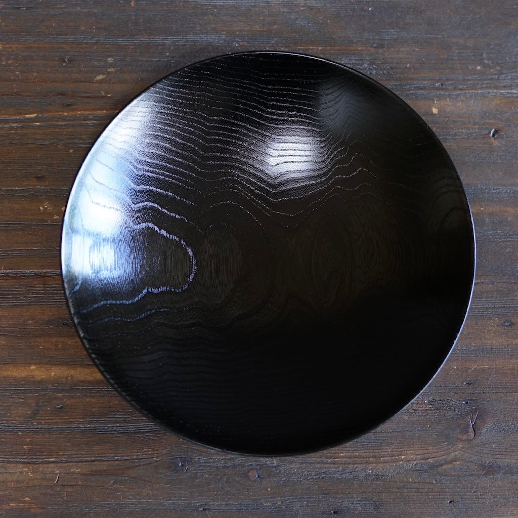 Black Japanese Zelkova Serving Bowl #F41-9
