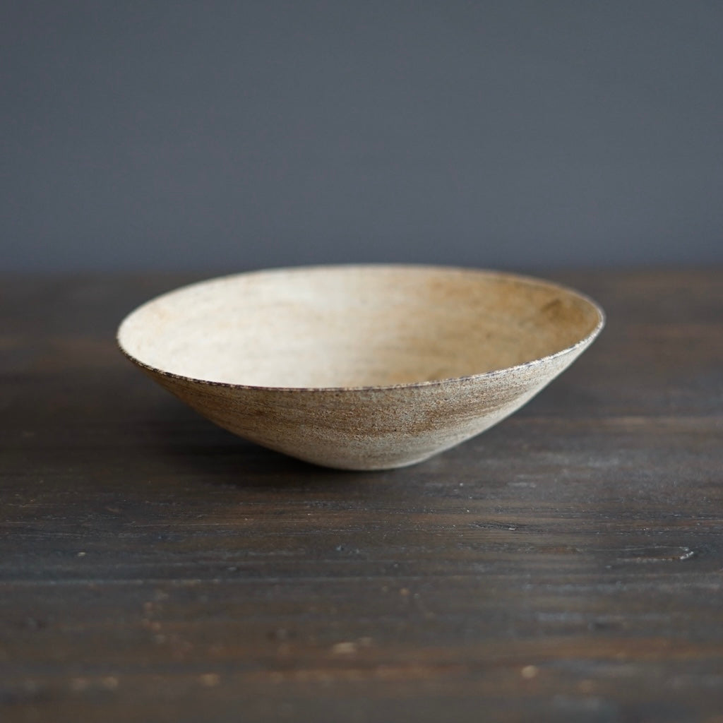 Milk Tea Color Shallow Bowl #AK23D