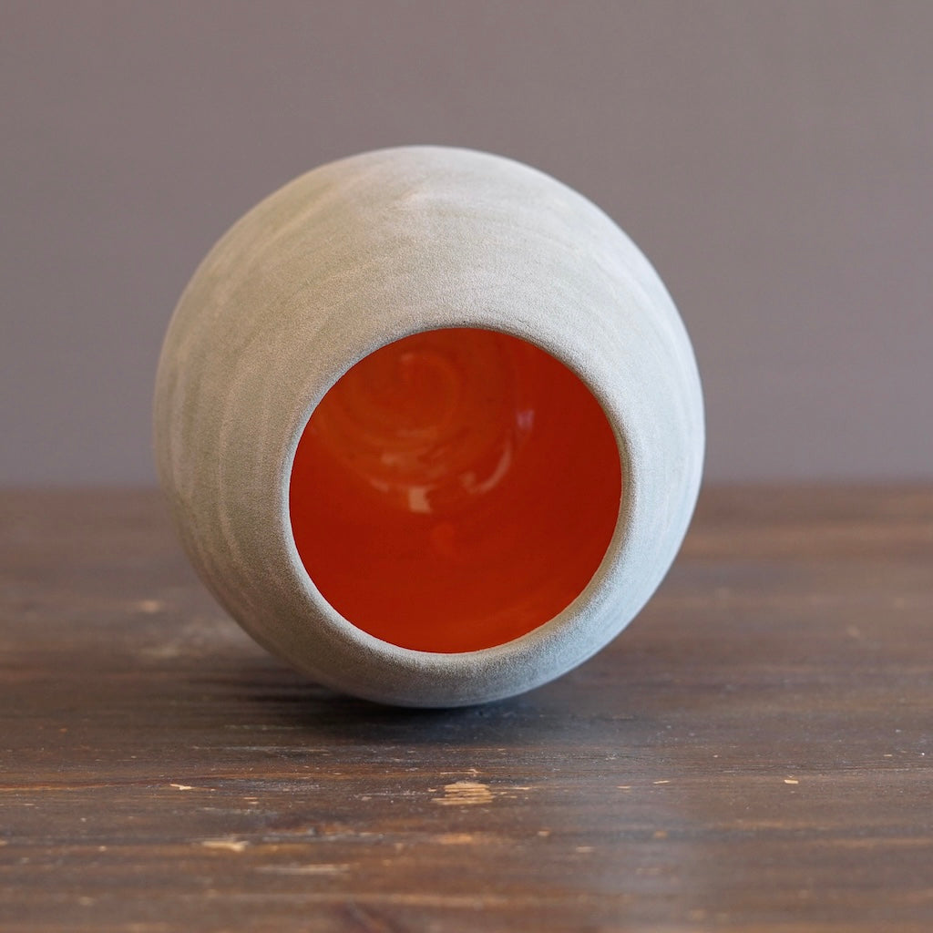 Pistachio / Orange Dino Vase #JT439A