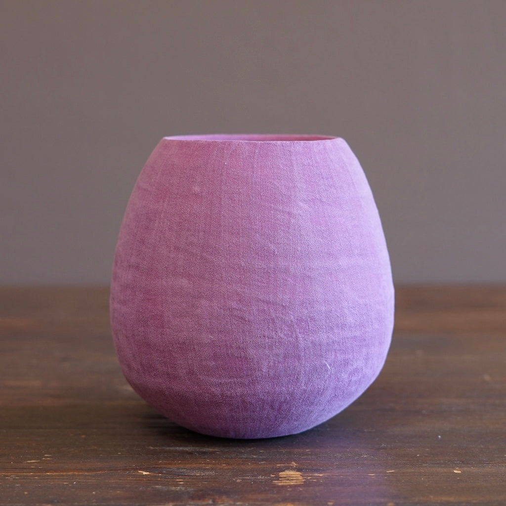 Violet / Orange Dino Vase #JT439C