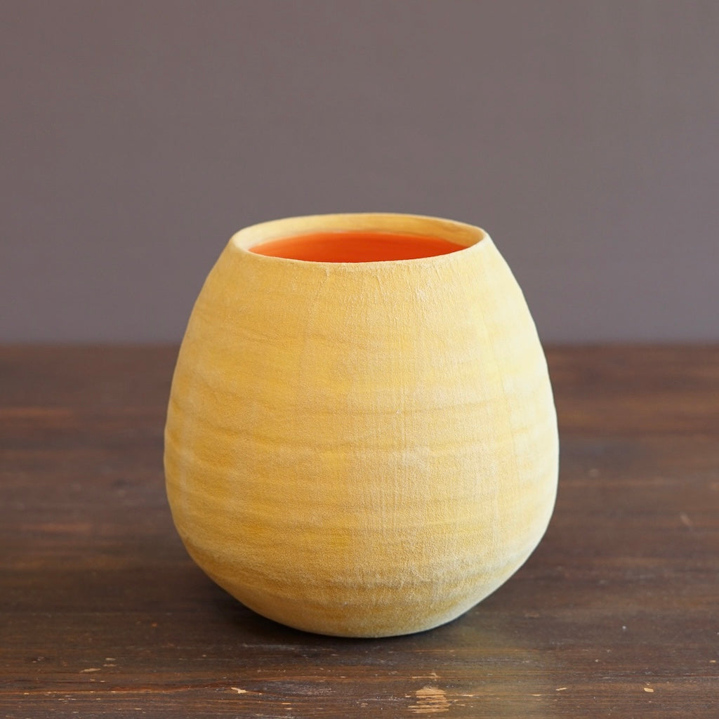 Yellow / Orange Dino Vase #JT439D
