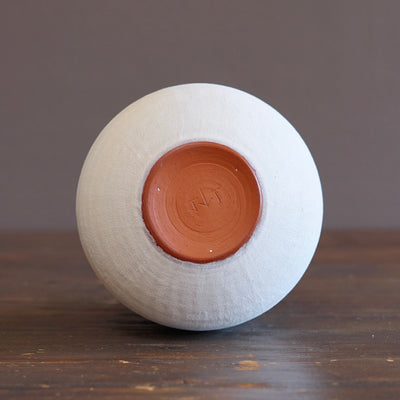 White / Orange Dino Vase #JT439E
