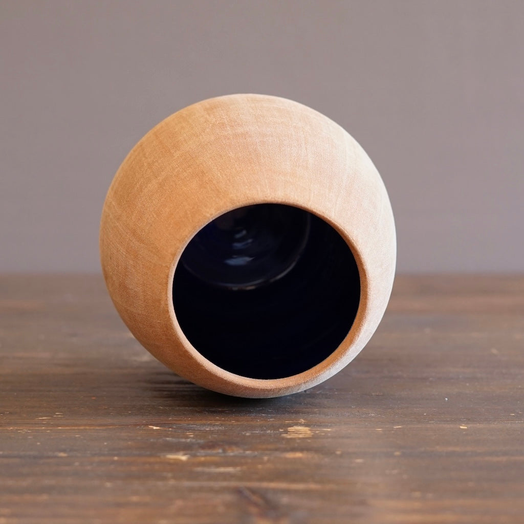 Coffee / Blue Dino Vase #JT439F