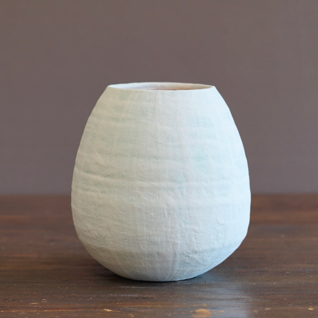 Robin's Egg / Orange Dino Vase #JT439G