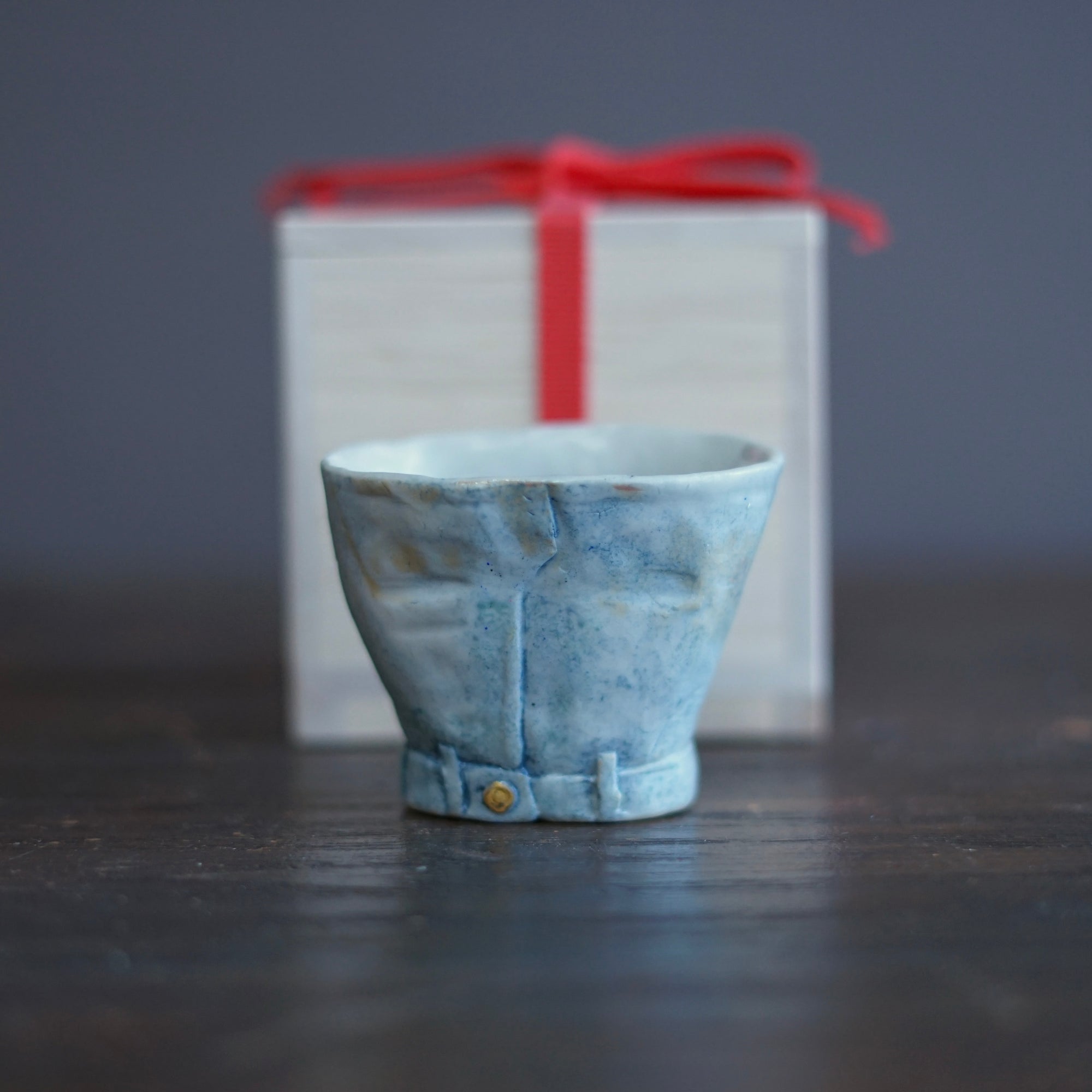 Denim Skirt GUINOMI Sake Cup #MA158B