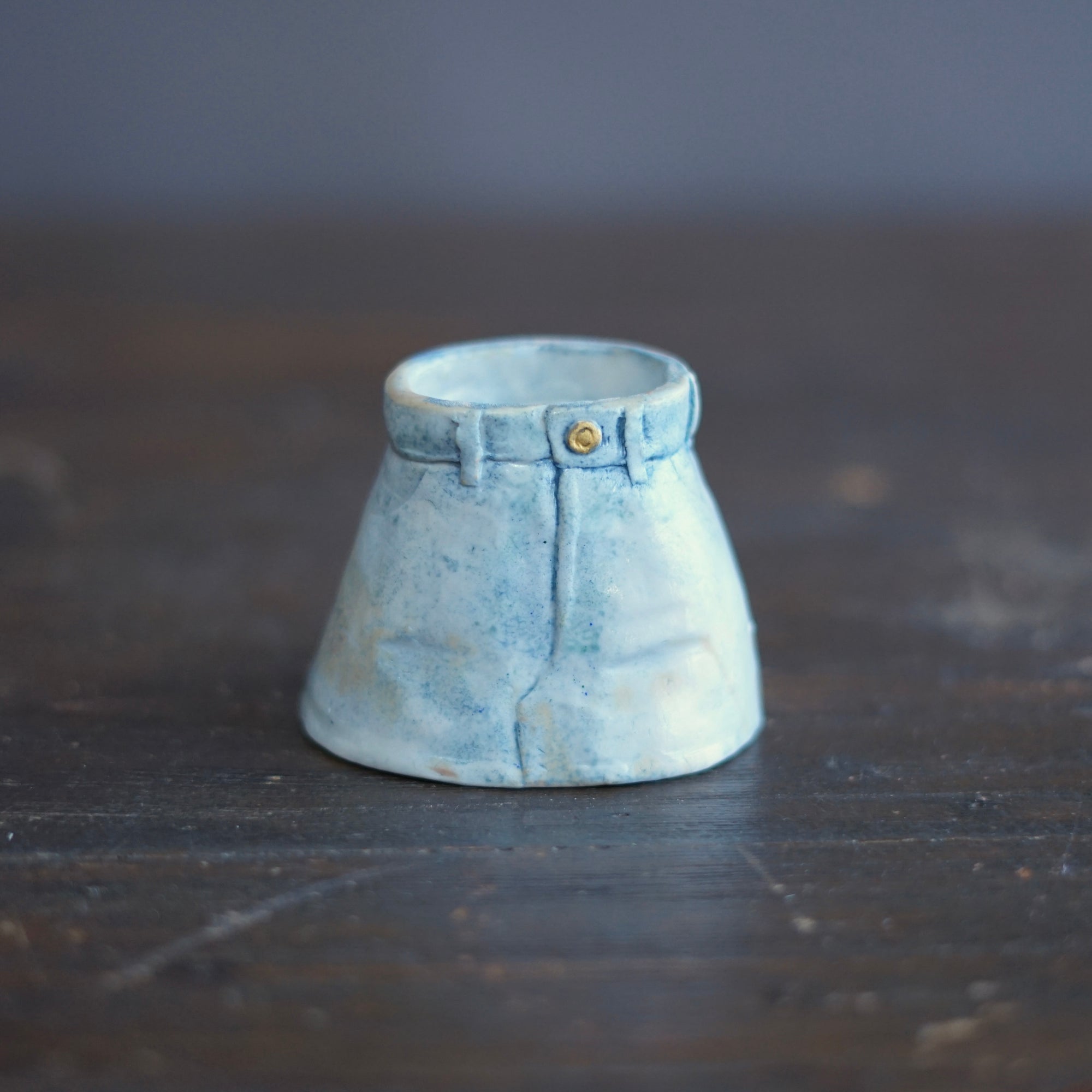 Denim Skirt GUINOMI Sake Cup #MA158B