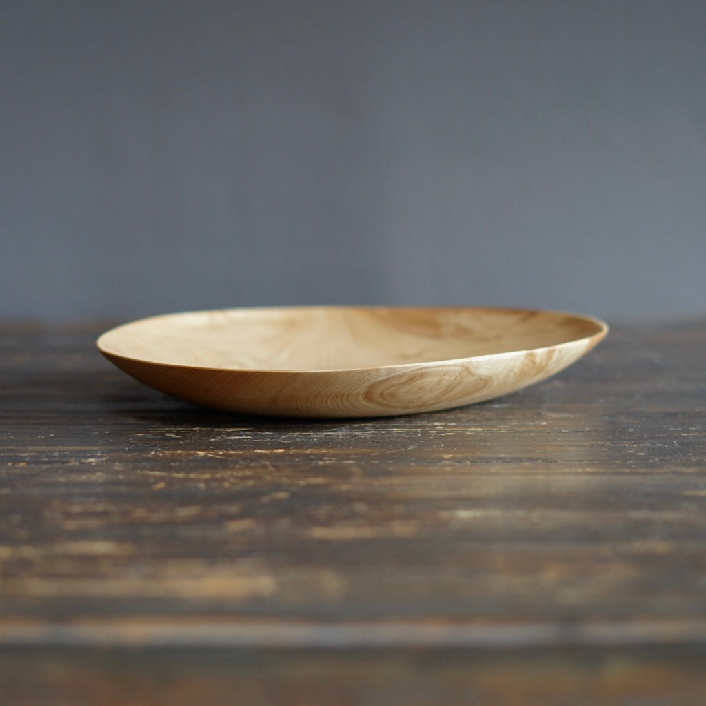 Hand Carved Round Serving Platter #YT39