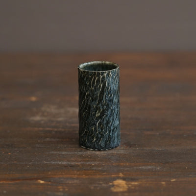 Forest Green Carved Sake Cup #LK923E