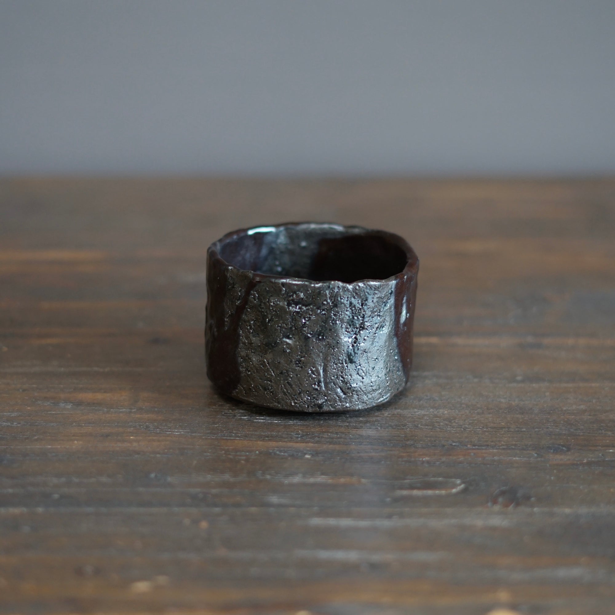 Black Luster Tea Bowl #HT462