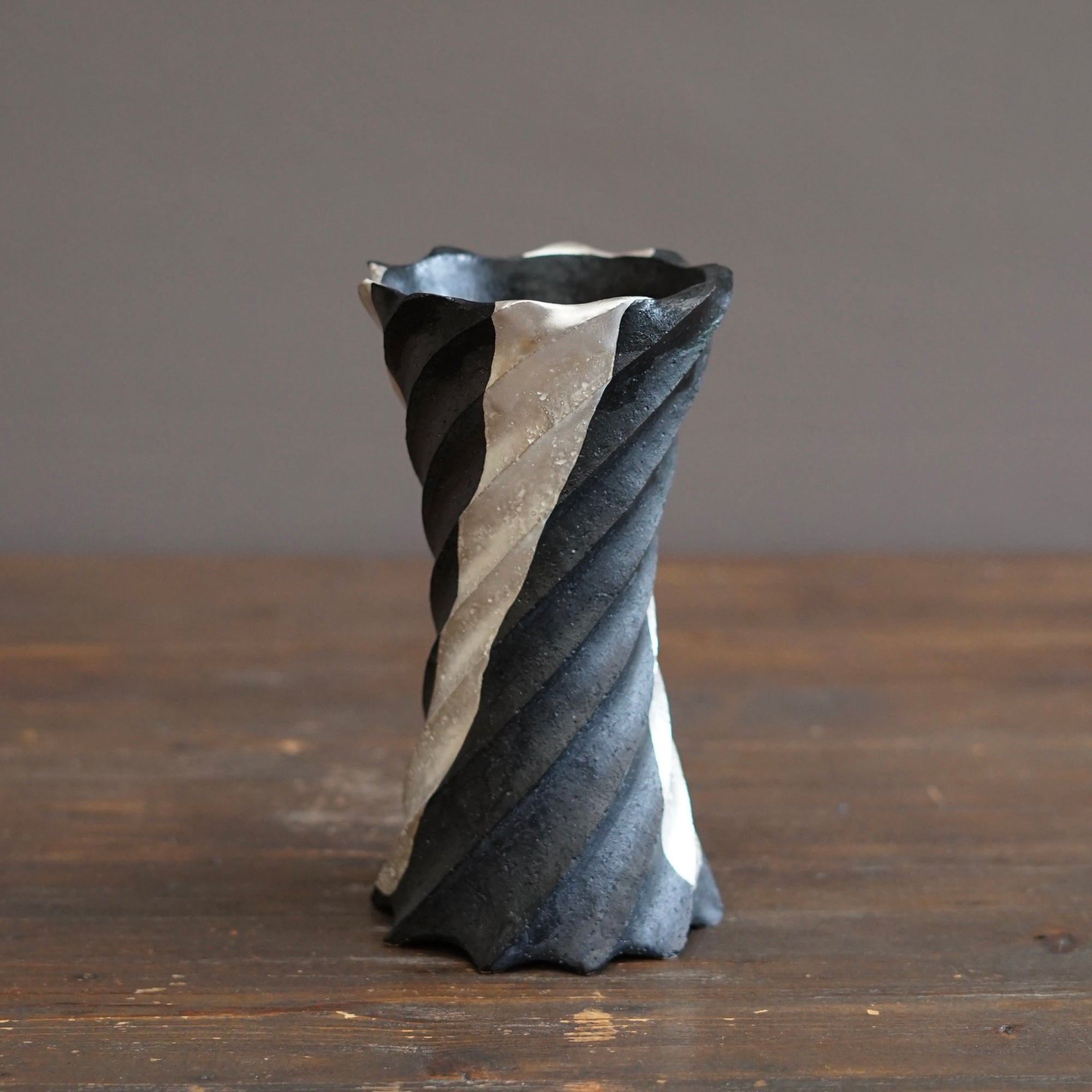 Twisted Silver Flower Vase #OMT72