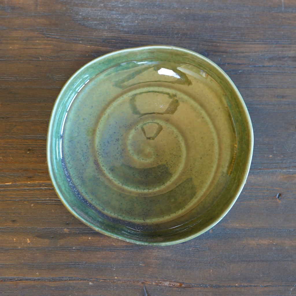Green Spiral Plate #UM53