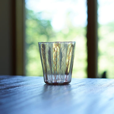 Orange Lace Glass Tumbler #U26A