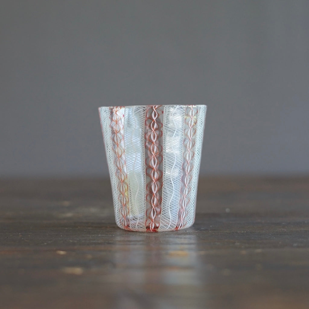 Orange Lace Glass Tumbler #U26B
