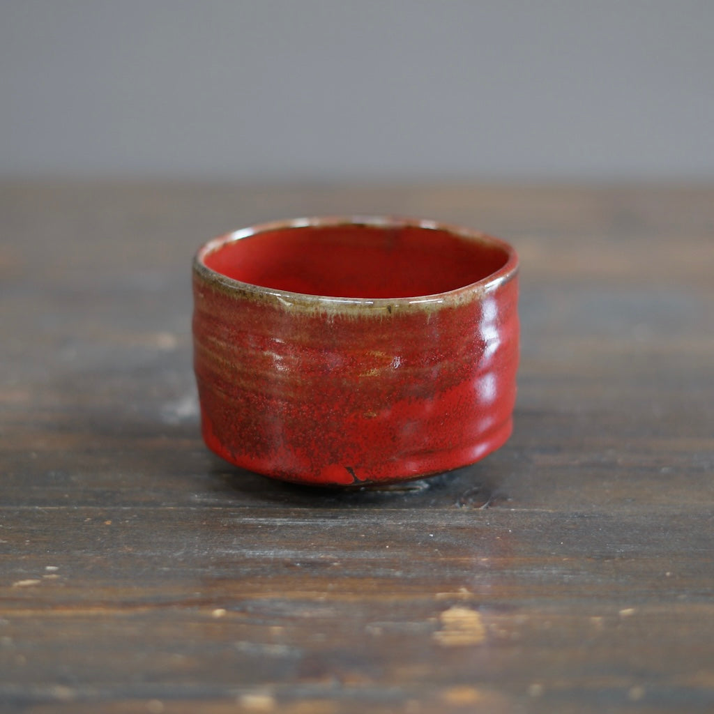 Wood Fired Red Tea Bowl #SY761
