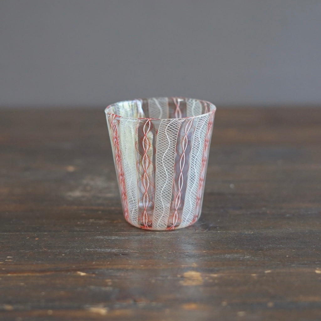 Orange Lace Glass Tumbler #U26C