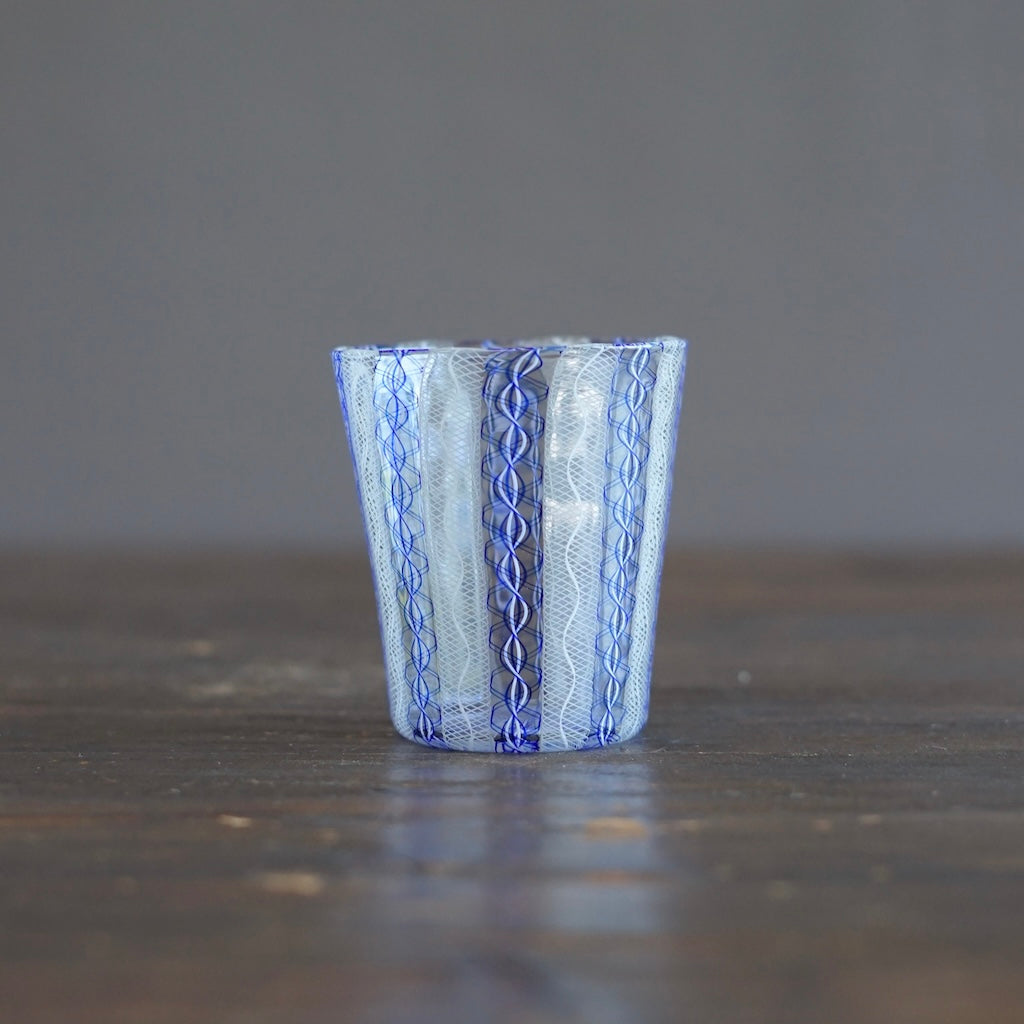 Blue Lace Glass Tumbler #U26E