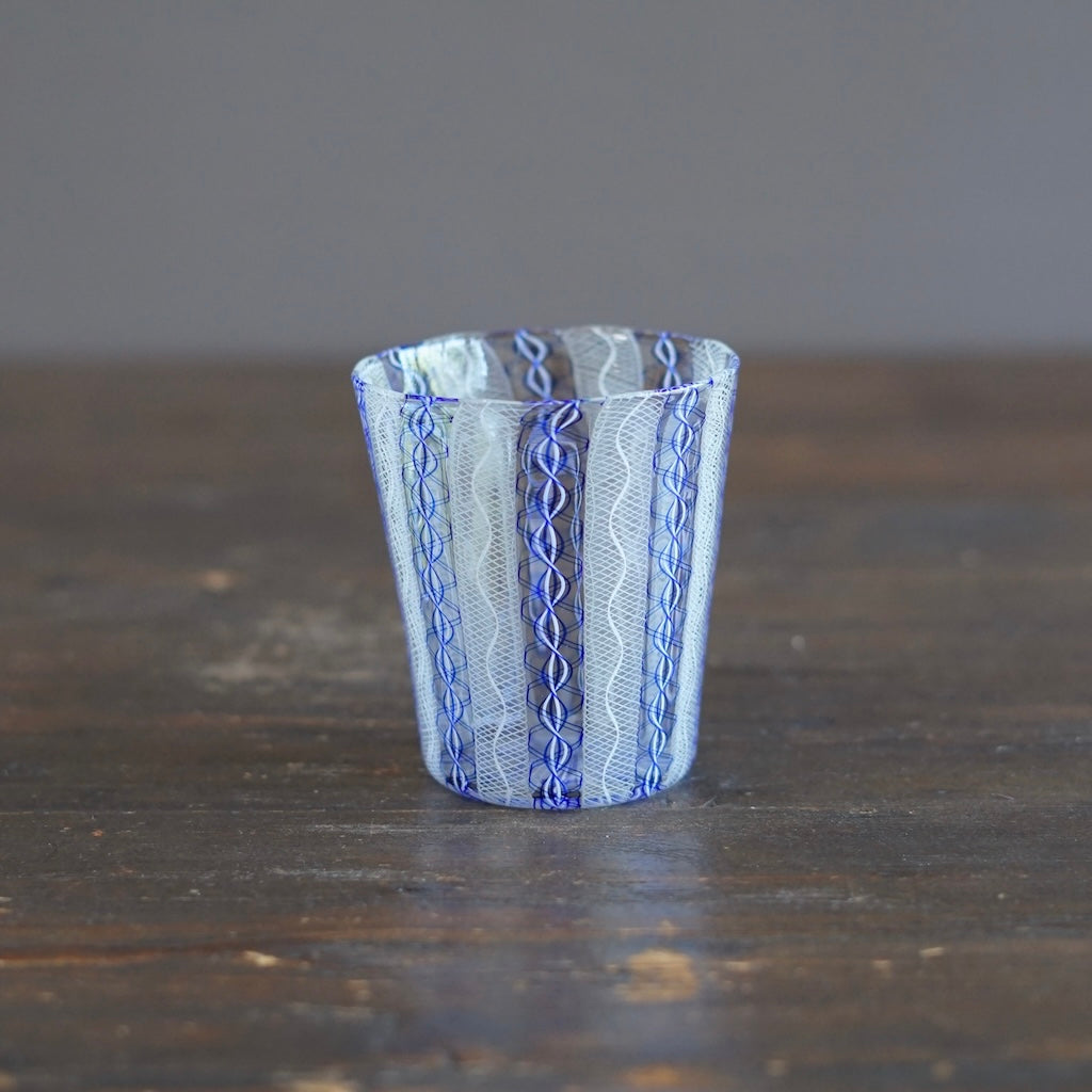 Blue Lace Glass Tumbler #U26E