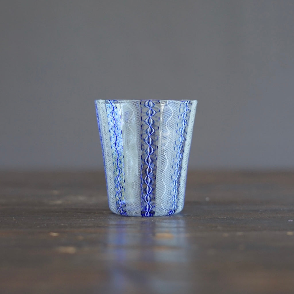 Blue Lace Glass Tumbler #U26F