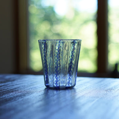 Blue Lace Glass Tumbler #U26F