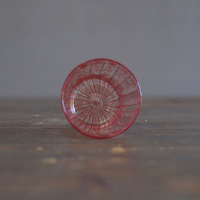 Red Lace Glass Tumbler #U26H