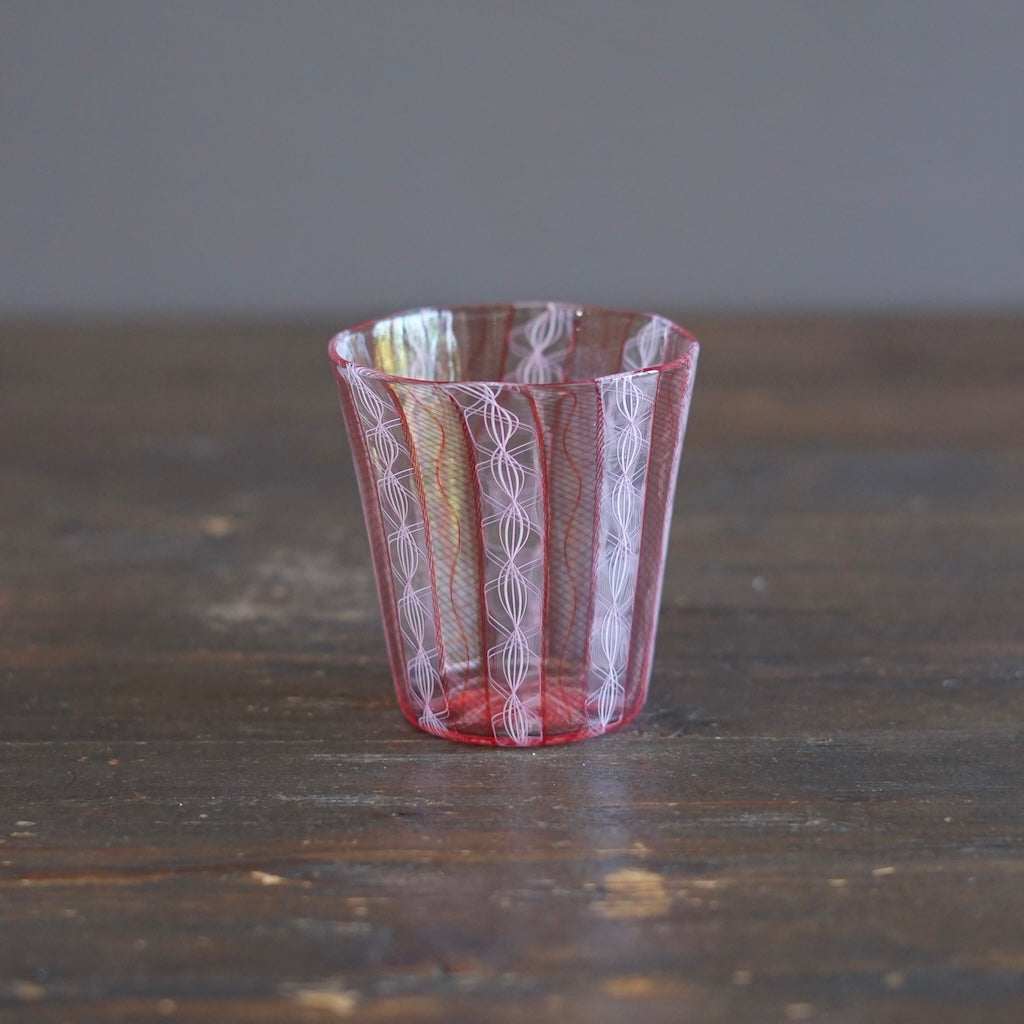 Pink Lace Glass Tumbler #U26i