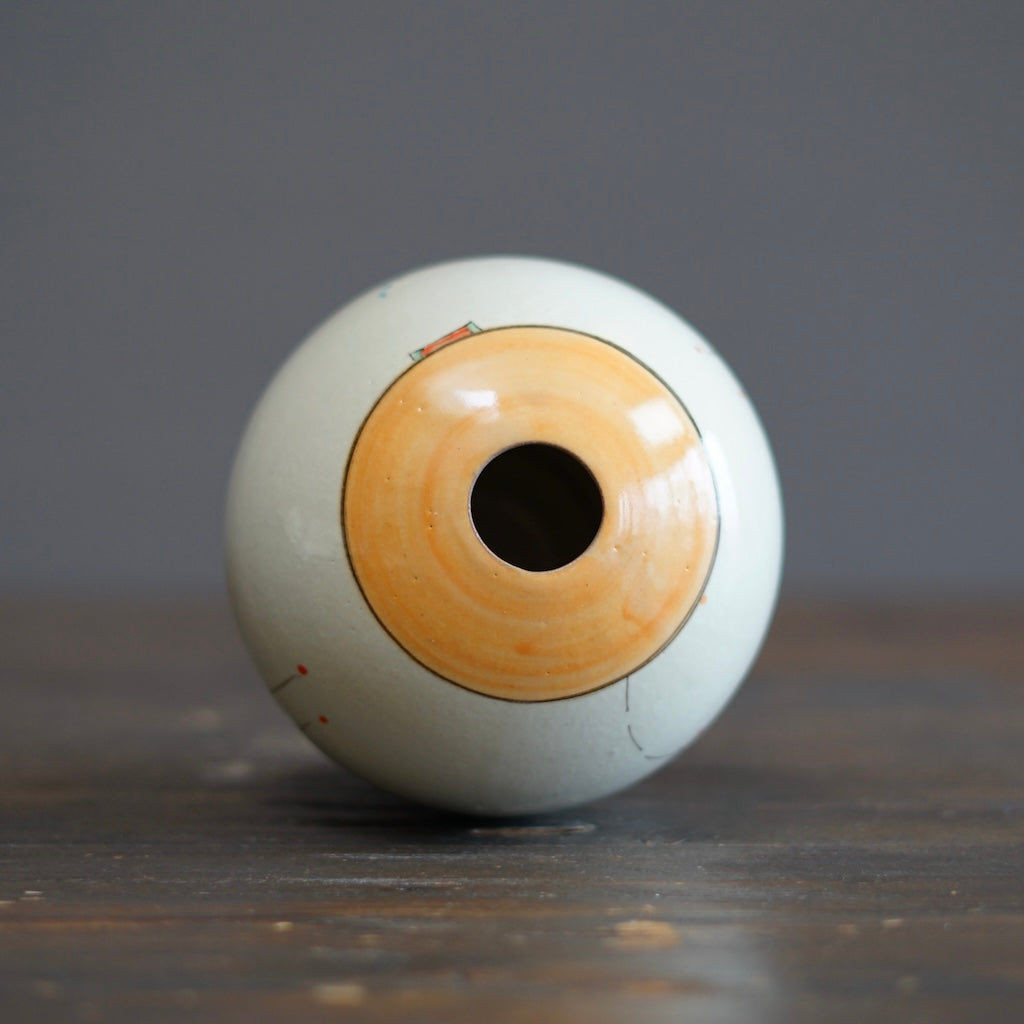 "Schematics" Globe Flower Vase #BB89A