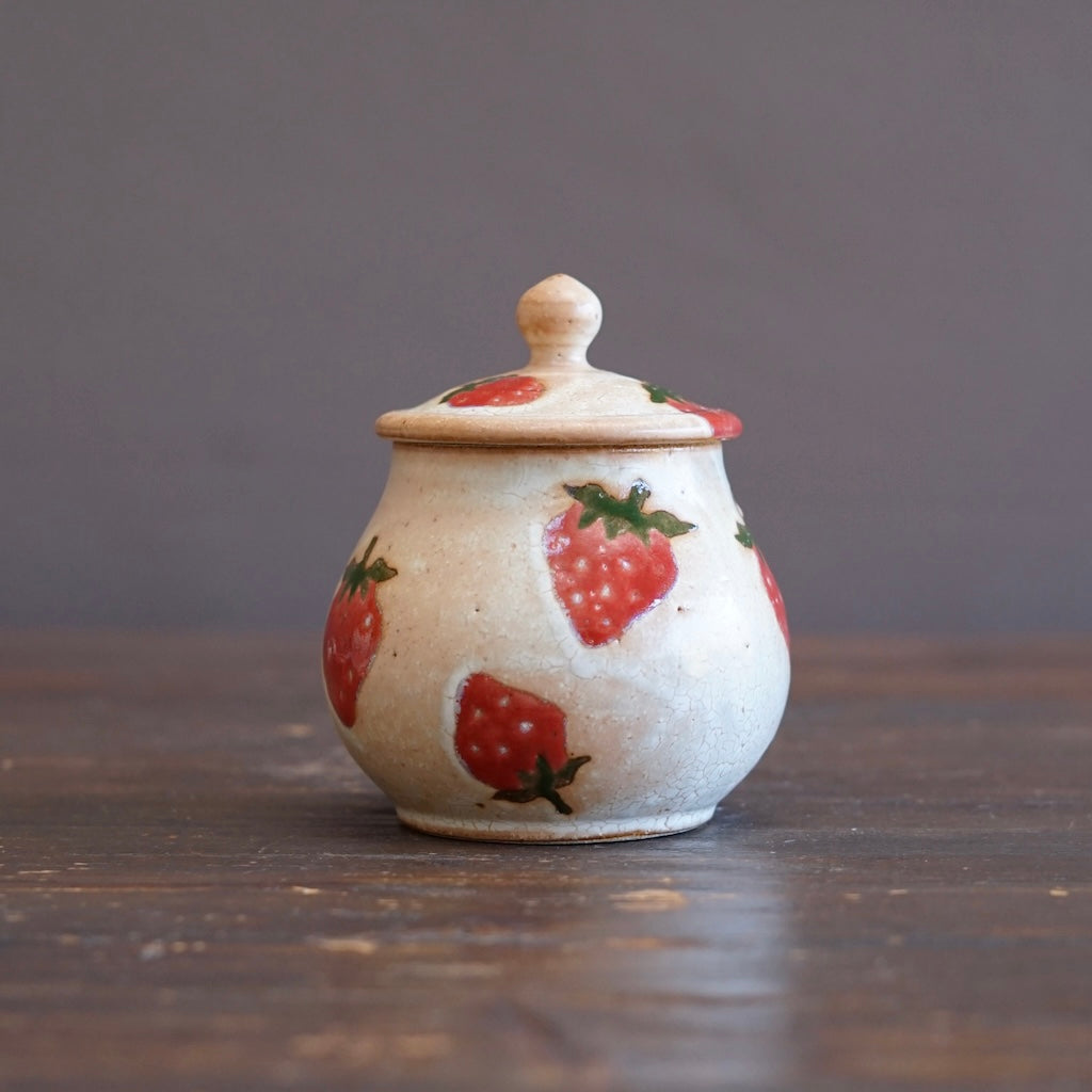 Strawberry Lidded Pot #KB18