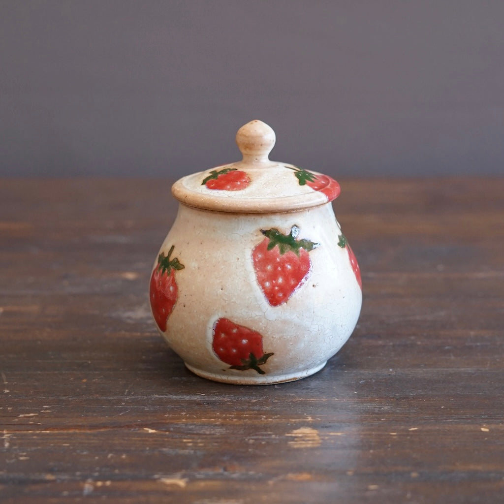 Strawberry Lidded Pot #KB18