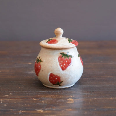 Strawberry Lidded Pot #KB18