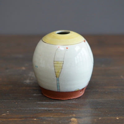 "Schematics" Globe Flower Vase #BB89B