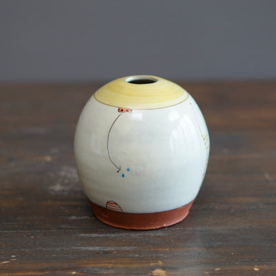 "Schematics" Globe Flower Vase #BB89B