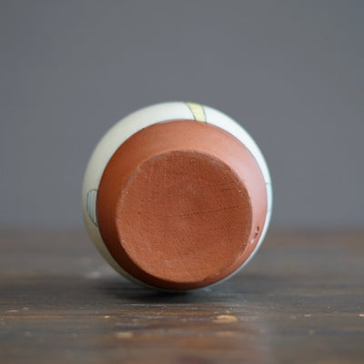 "Schematics" Globe Flower Vase #BB89D