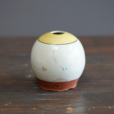 "Schematics" Globe Flower Vase #BB21