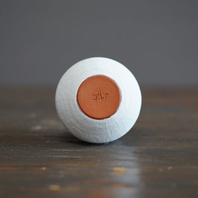 White / Orange Extra Small Dino Vase #JT425B