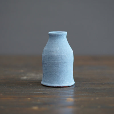 Silver Gray / Red Mini Bottle Vase #JT427A