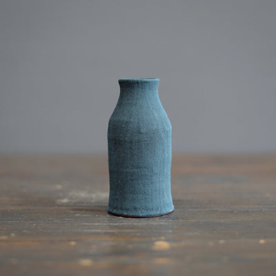 Slate Gray / Red Mini Bottle Vase #JT427E