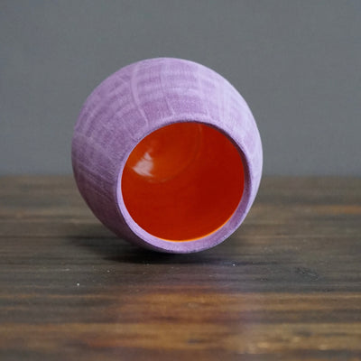 Lavender / Orange Small Dino Vase #JT361G