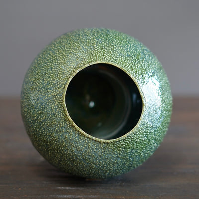 Green Caviar Globe Vase #LK870B