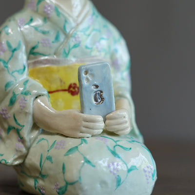 Smartphone Lady Flower Vase #MA138