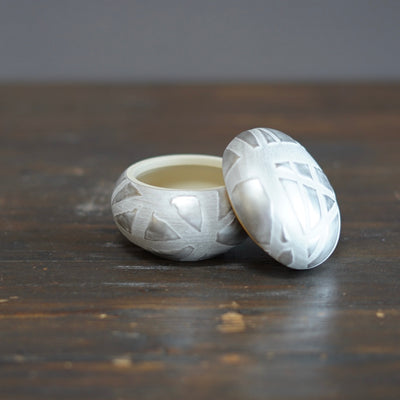 Geometric Silver Container #OMT123D