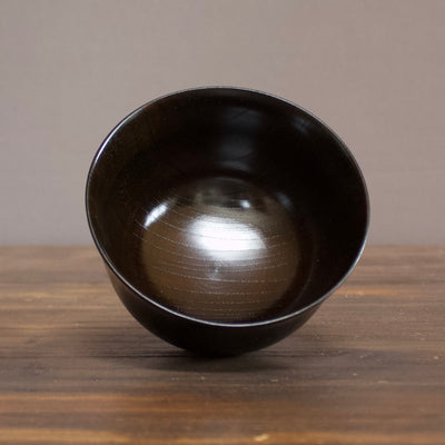 Black Lacquer Soup Bowl #E27-4