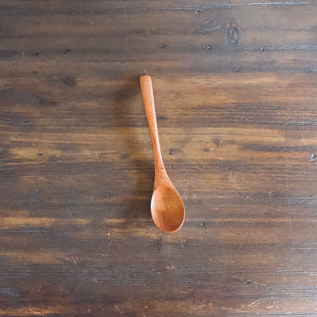 Wooden Dessert Spoon #E963