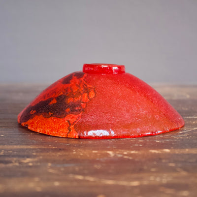 Red Skull Glass Tea Bowl #YU3B