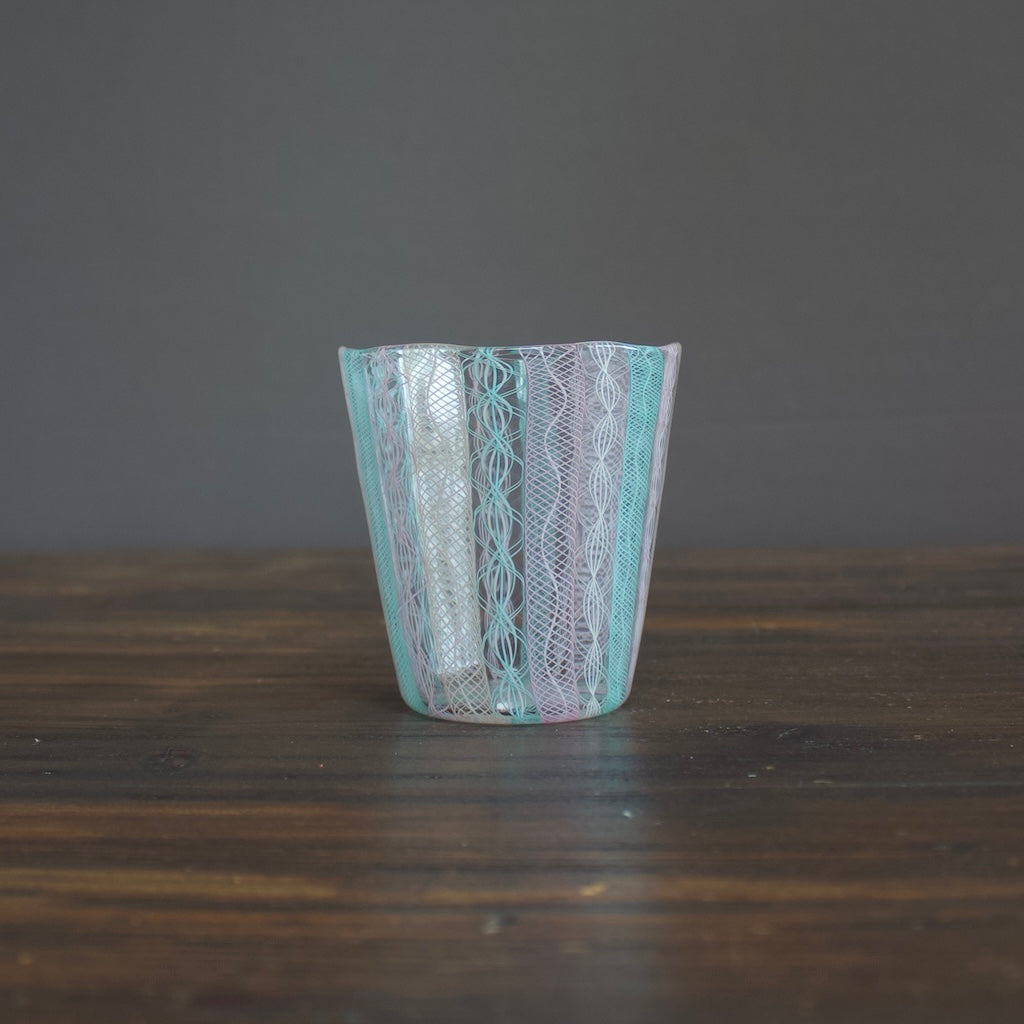 Pastel Lace Glass Tumbler #U31G