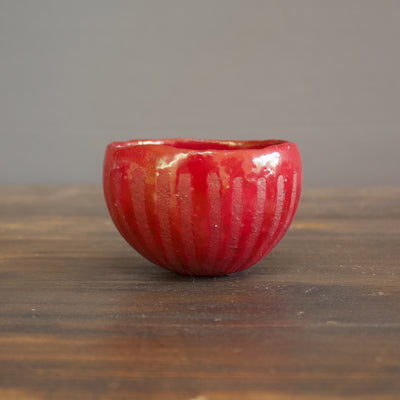 Round Red Glaze Tea Cup #HT361C