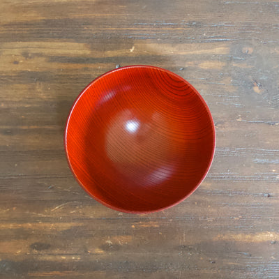 Red Lacquer TAMAYURA Soup Bowl #F20-9