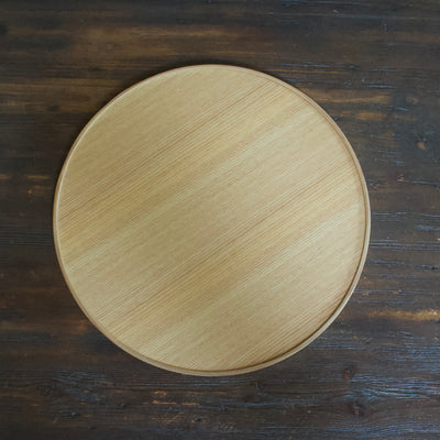 Small Ash Wood Circle Tray #C69-12